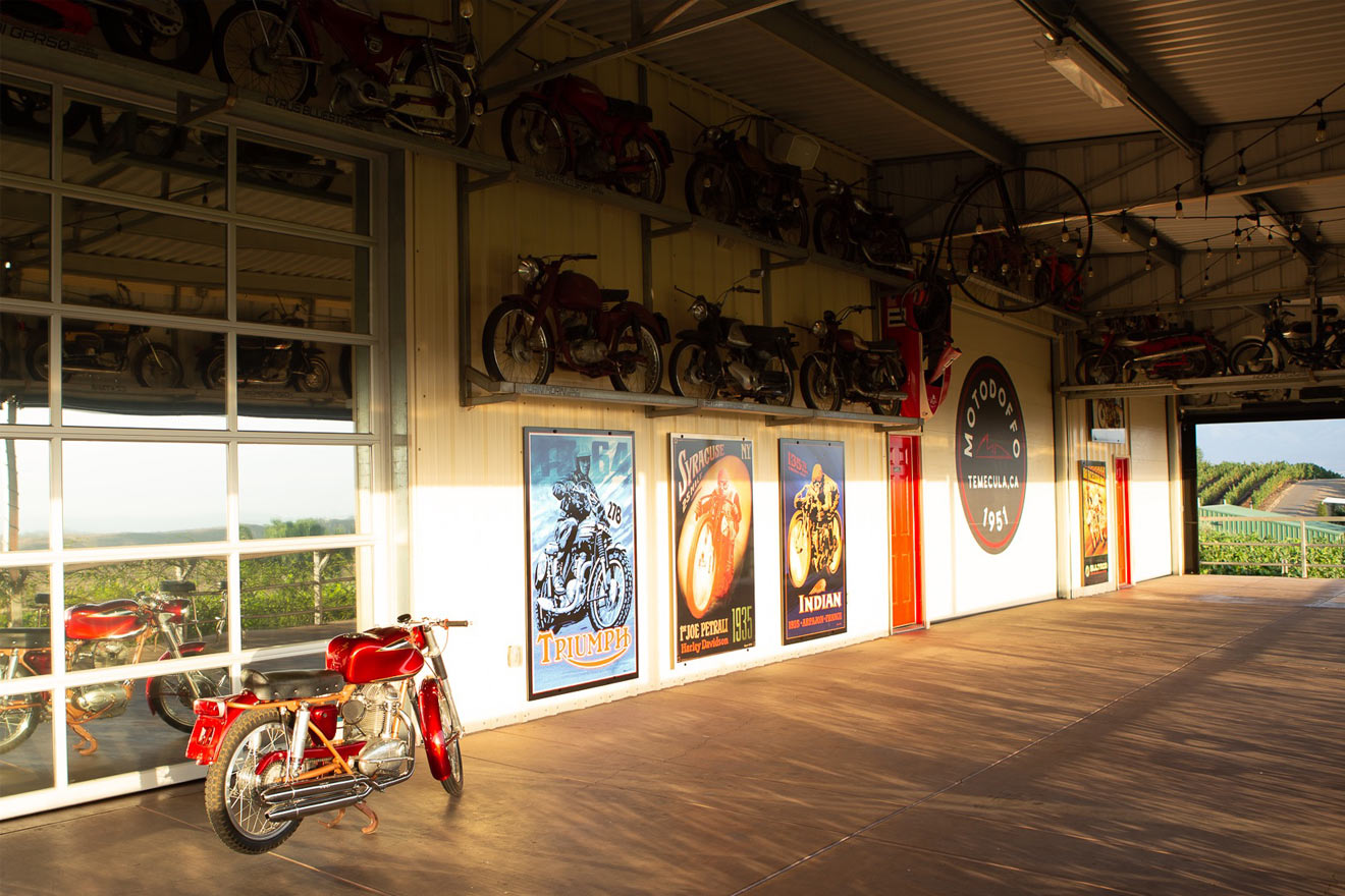 a display of MotoDoffo Vintage Motorcycle Collection
