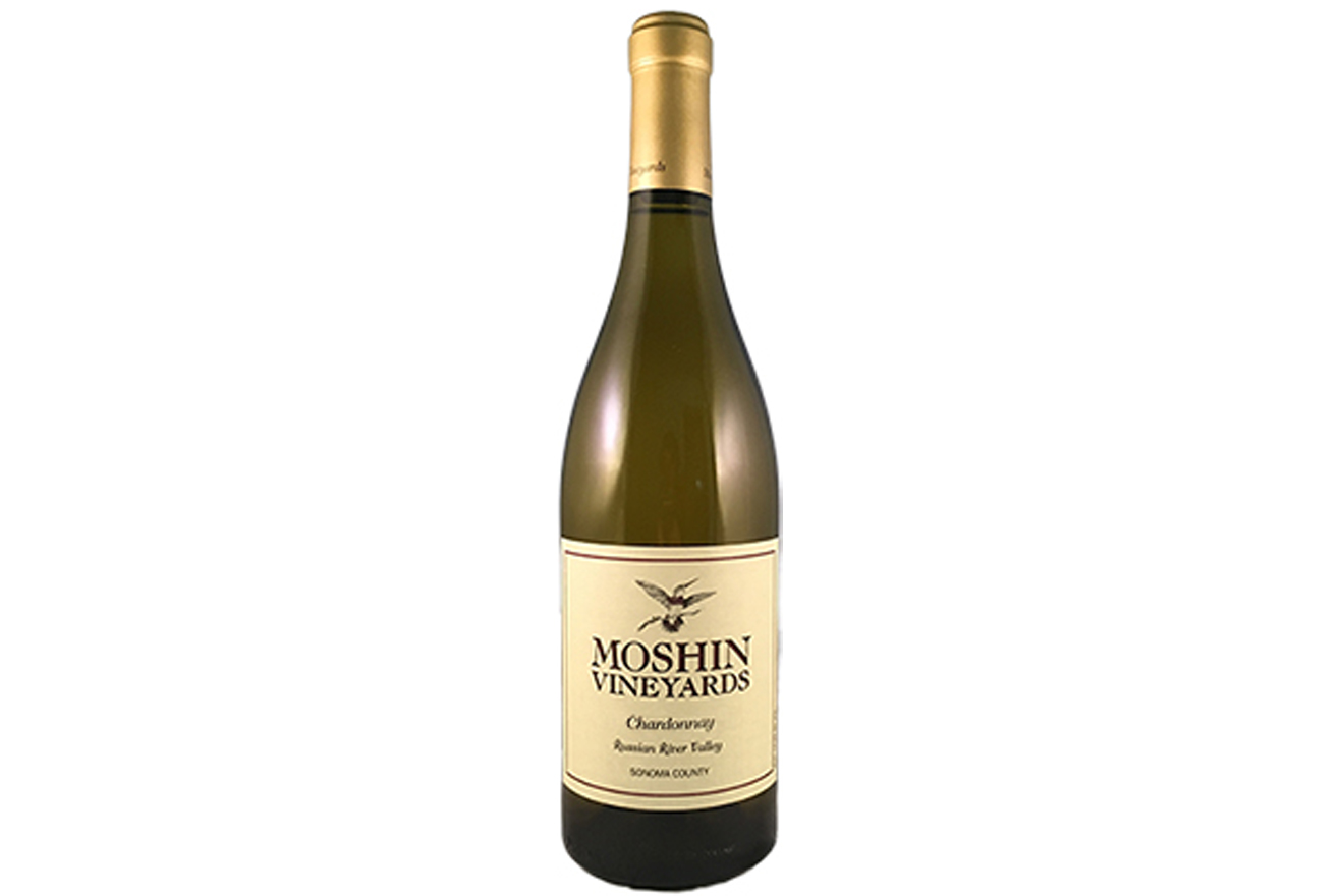 a bottle of Moshin Chardonnay Russian River Valley