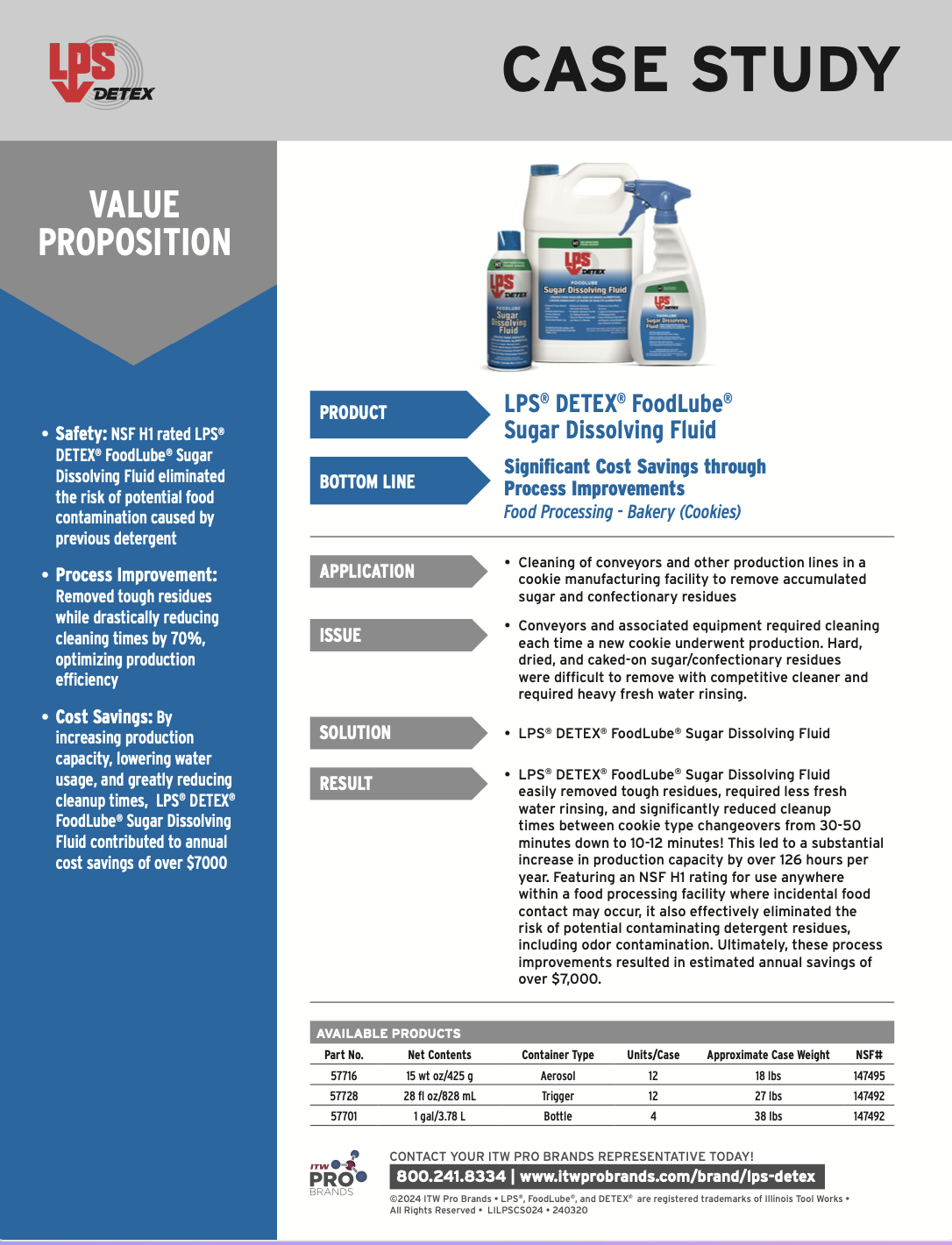 LPS DETEX FoodLube Sugar Dissolving Fluid - Bakery (Cookies)