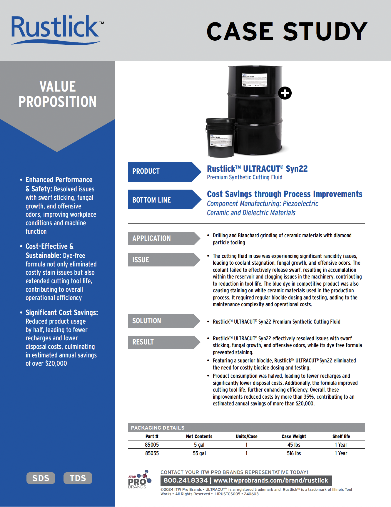 Rustlick™ ULTRACUT® Syn22 in Component Manufacturing