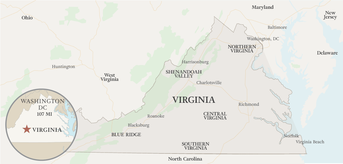 Map of Virginia State